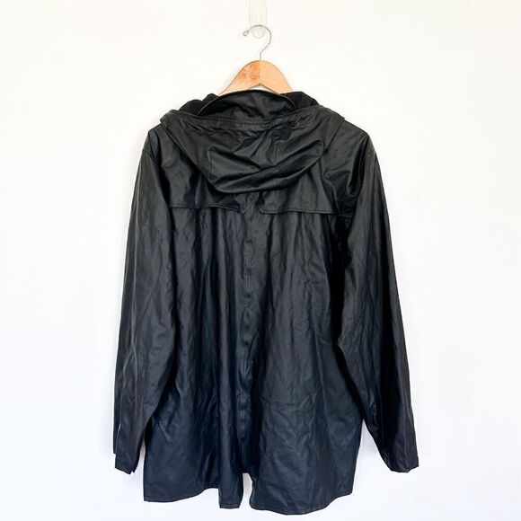 Rains Unisex Black Snap Button Closure Waterproof Windproof Lightweight Signatur - Picture 3 of 14